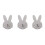 3 Pcs Creative Design Wooden Wall Clock Hanging (Grey) 6