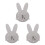 3 Pcs Creative Design Wooden Wall Clock Hanging (Grey) 8
