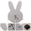 3 Pcs Creative Design Wooden Wall Clock Hanging (Grey) 10