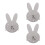 3 Pcs Creative Design Wooden Wall Clock Hanging (Grey) 4