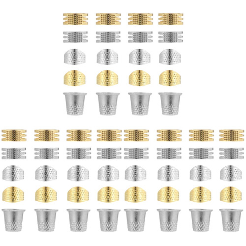 60 Pcs Diy Copper Sewing Thimble For Cross Stitch Finger Protector 2