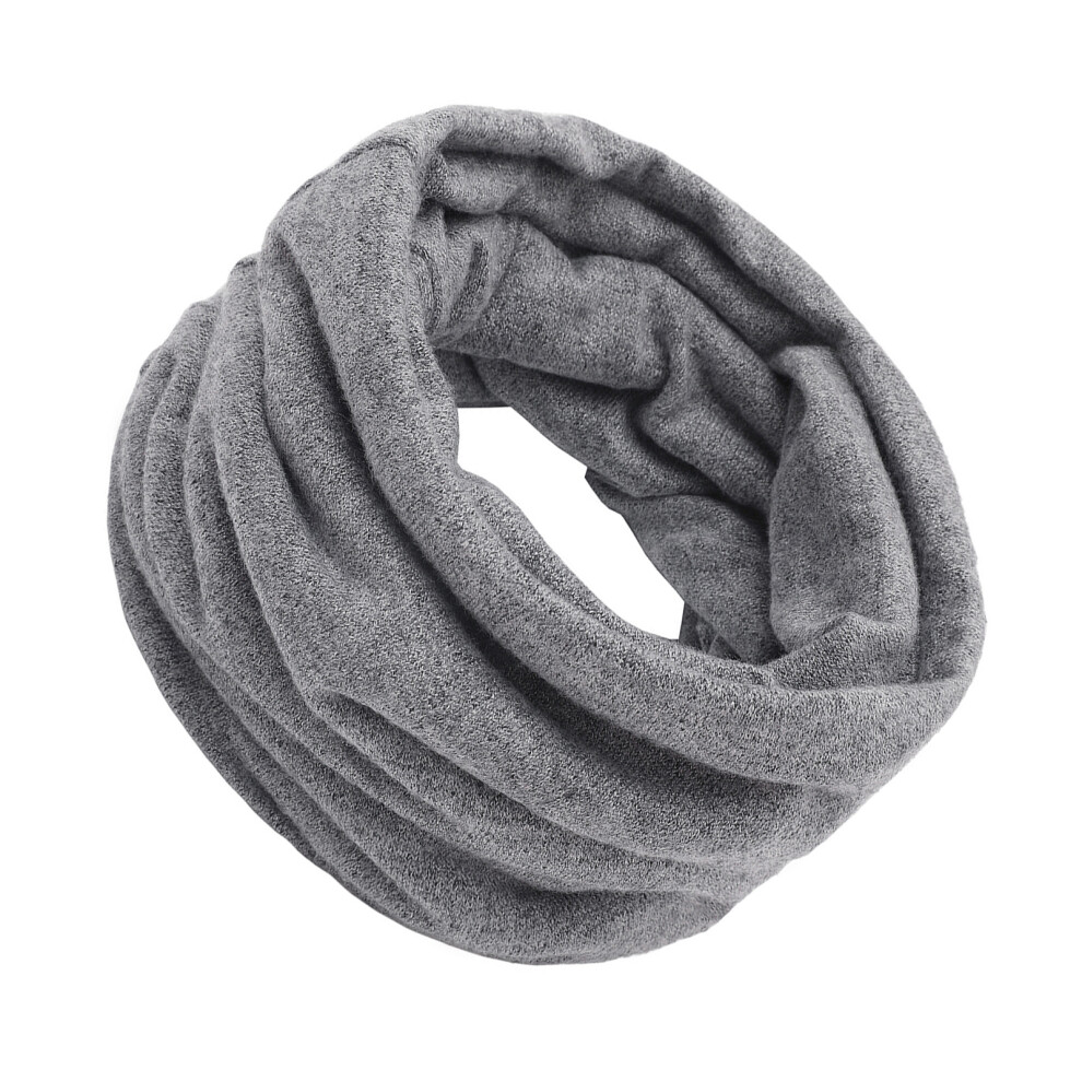 (Grey) Stay Warm And Fashionable Winter Loop Tube Scarf Soft And Breathable-image-OPC-PMTXPFF-NEW