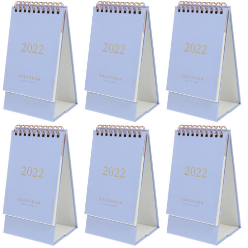 6 Pcs Desk Calendar For Time Checking Writing Memos Plans Office Use 2