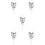 5pcs White The Cross Dad Iron Set 8