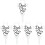 5pcs White The Cross Dad Iron Set 5