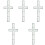 5Pcs Cross Wreath Frame Metal Wire Form For Easter Christmas 5