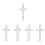 5Pcs Cross Wreath Frame Metal Wire Form For Easter Christmas 7