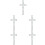 5Pcs Cross Wreath Frame Metal Wire Form For Easter Christmas 8