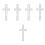 5Pcs Cross Wreath Frame Metal Wire Form For Easter Christmas 6