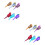 12 Pcs Colorful Simulation Bird Decor For Garden Yard 6