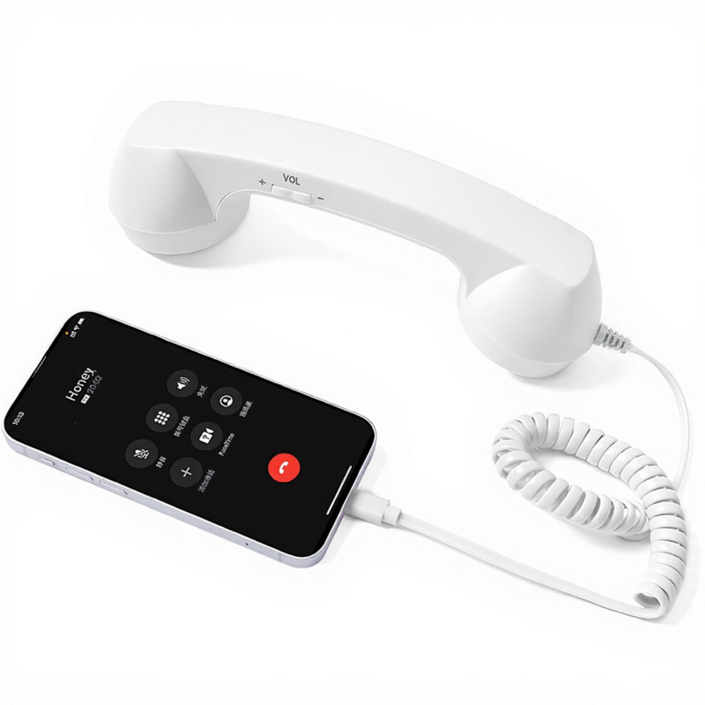(white) Rediscover Classic Communication Retro Phone Handset With Type-C Style-image-OPC-PMTXSJS-NEW