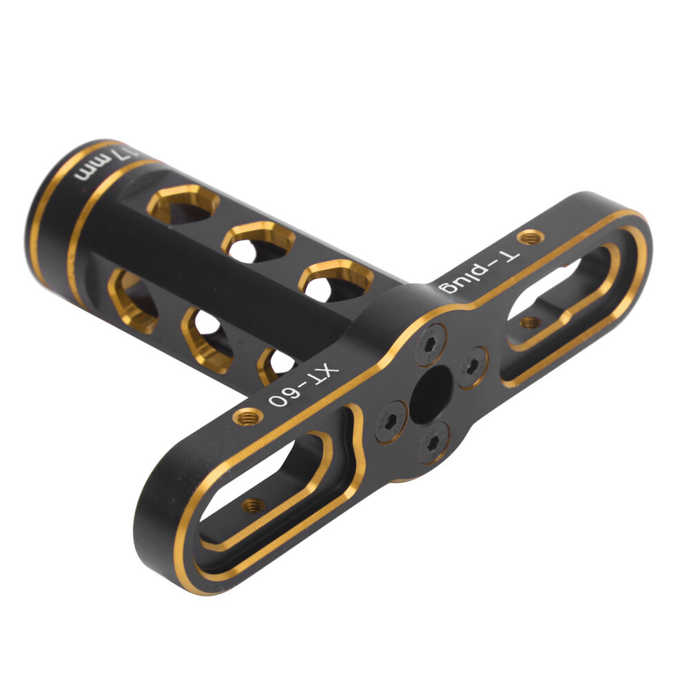 17mm Aluminum RC Hex Nut Socket T Sleeve for 1/8 Off-Road Cars (Gold)