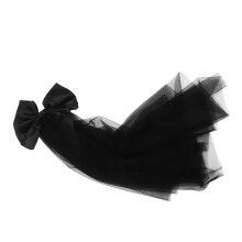 Bridal Veil Black Polyester 1set 26x9in