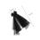 Bridal Veil Black Polyester 1set 26x9in 2