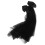 Bridal Veil Black Polyester 1set 26x9in 6