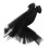 Bridal Veil Black Polyester 1set 26x9in 7