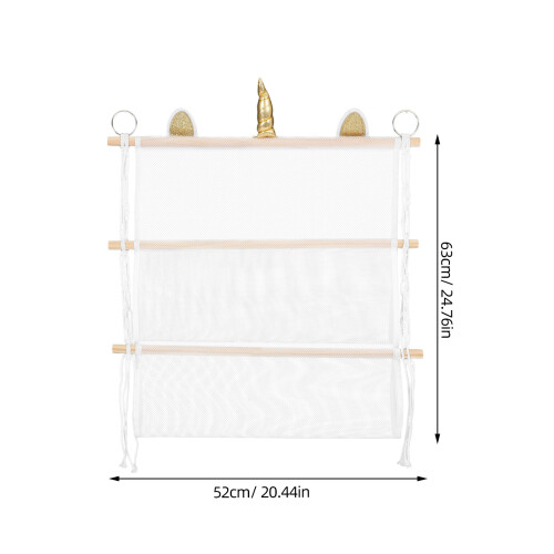 Wall Hanging Plush Toy Organizer Fine Mesh Storage Holder 2