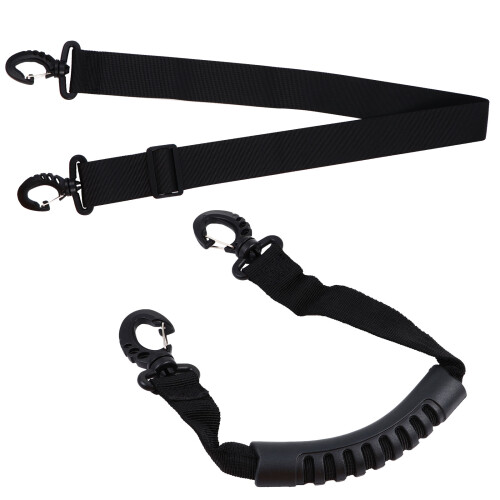 2Pcs Ski Boot Hand Straps Black Nylon Carrier for Snowboard Boots