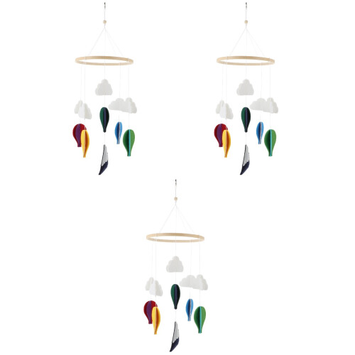 3Pcs Wind Chime Felt Hanging Decor For Stroller And Kid Room 2