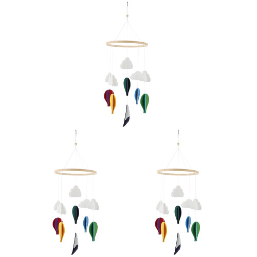3Pcs Wind Chime Felt Hanging Decor For Stroller And Kid Room 1