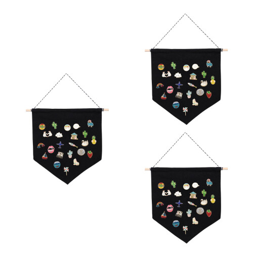 3Pcs Pin Display Pennant Enamel Lapel Badge 1
