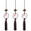 3 Pcs Cat Car Ornament For Rearview Mirror Decor 5