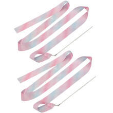 2pcs Dance Ribbons With Handle For Gymnastics And Fitness Activities