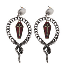 3 Pairs Steampunk Snake Cross Coffin Earrings Alloy Punk Jewelry