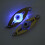 2Pcs Blue LED Fish Lure Light Eye Shape 5.5x2cm Underwater Bait 8