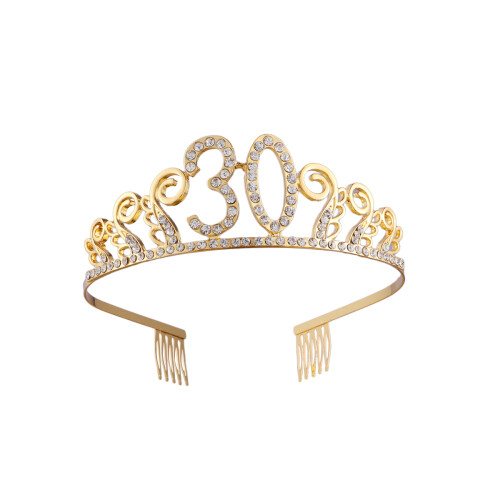 Tiara De Cristal Coroa Aniversário 30 Presente