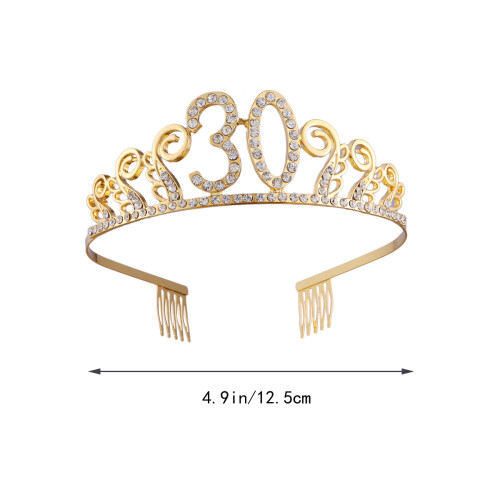 Tiara De Cristal Coroa Aniversário 30 Presente 1