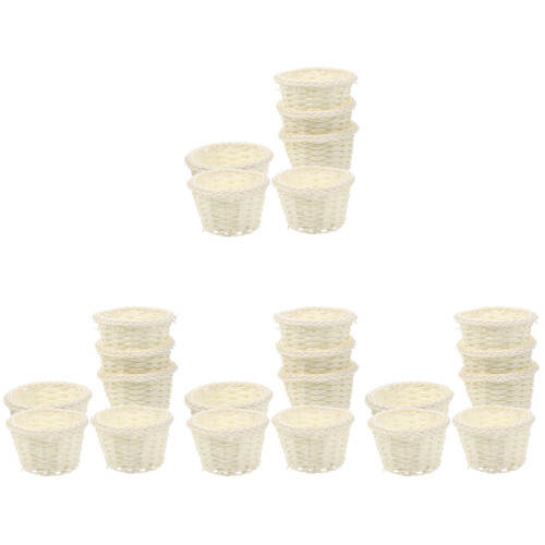 24 Peças Cesta Miniatura De E Legumes Para 1