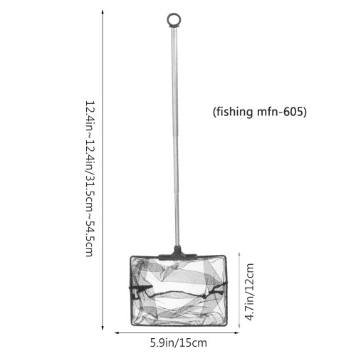 filet à fin, manche long extensible 60 cm pour aquarium 1