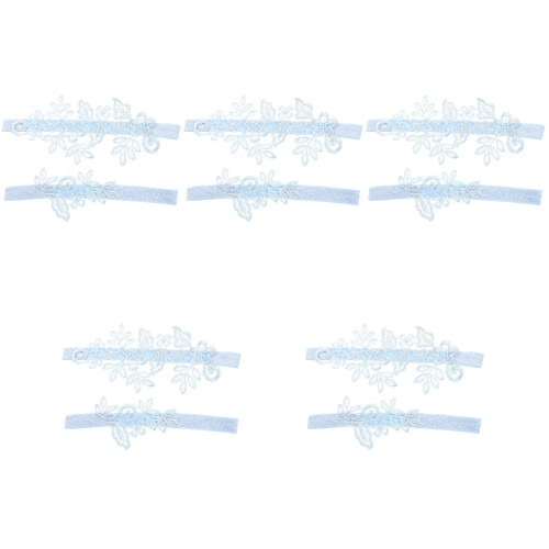 5 Sets Lace Wedding Garter For Bride Thigh Belt 2