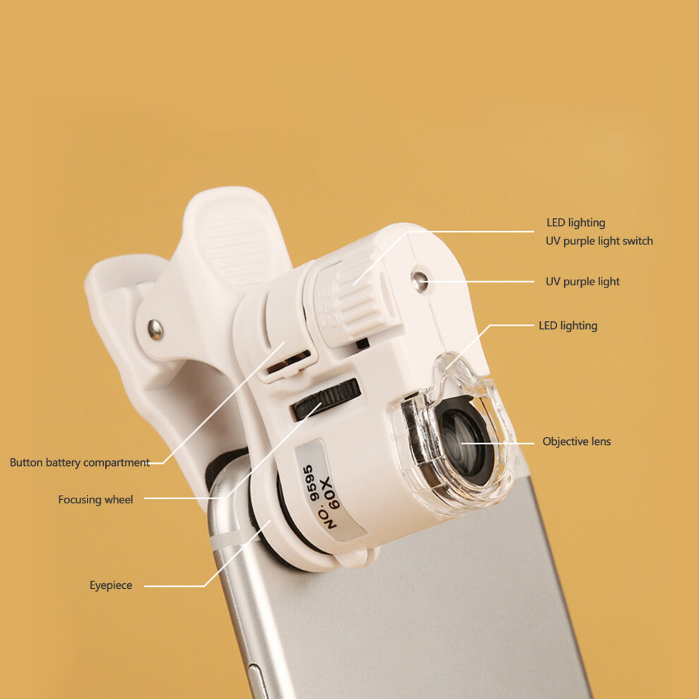 Mini 60X Smartphone Microscope with Smartphone Clip Clear High-Resolution Views-image-OPC-PMTY6BS-NEW