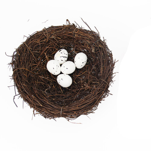 Creative Bedroom Layout Prop Bird Nest Egg Sparrow Ornament Set 2