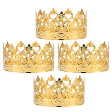 4 Unidades Decoração De Coroa Para Bolo Topper De Festa