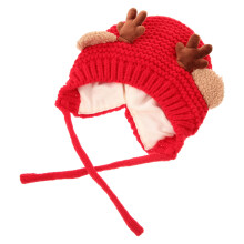 Children Schattige Wollen Hoorhoed Winter Rood 1-5