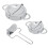 304 Edelstahl-Dampflöffel-Set, einfache Cutter, 17x9cm 2