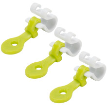 3Pcs Reusable Pastry Bag Clips Silicone Icing Tie Buckles, Green & White