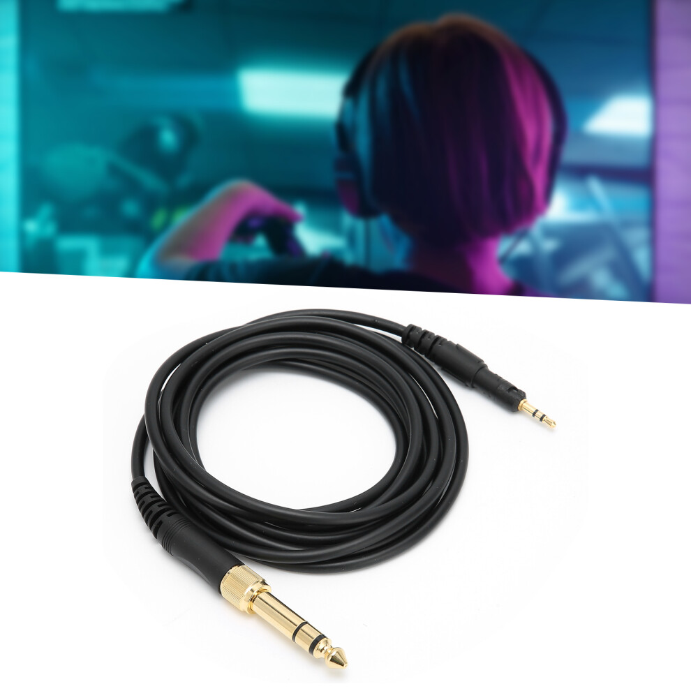 6.6Ft Oxygen-Free Copper Headphone Audio Cable For Athm50x M40x M70x With 3.5Mm/6.35Mm Adapter Black 8701359612327