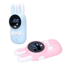 MX-XJ11 Kinder-Walkie-Talkies 3 km Reichweite UHF Spielzeug mit Tragegurt in Blau/Pink
