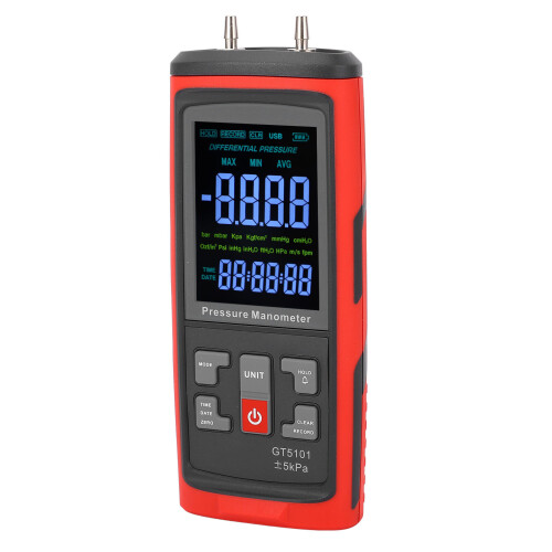Differenzdruckmessgerät 5 kPa LCD-Display mit 2
