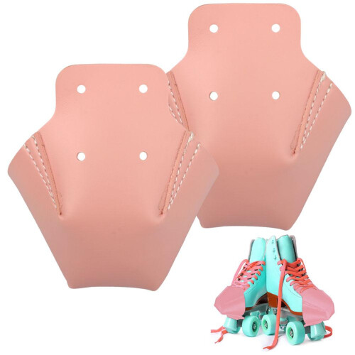1 Pair Leather Toe Guards for Roller Skates, Red/Green/Purple/Blue 1