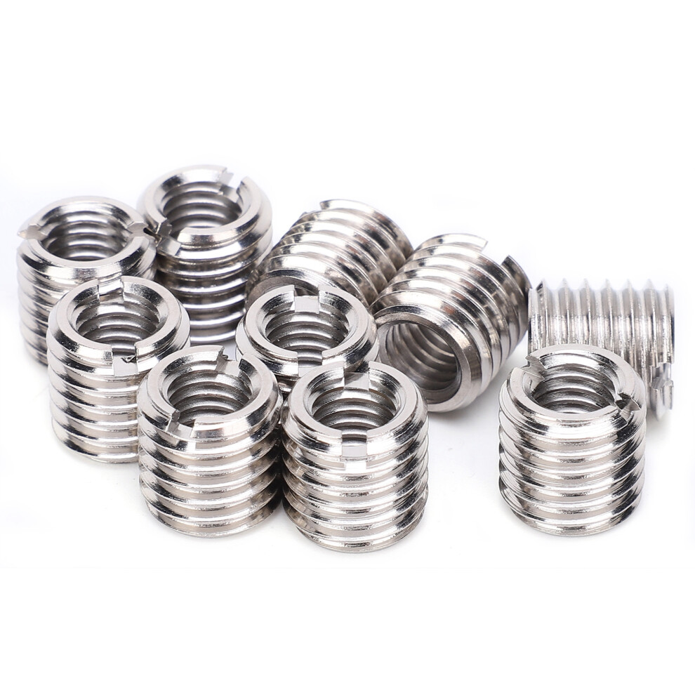 10 Pcs Stainless Steel Thread Repair Nut Bushing M8-M12 Conversion 4931359617525