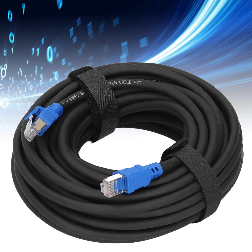 Fast Cat8 Ethernet Cable 12M 2000Mhz 40Gbps Plated Rj45 Lan Wire Gold 4351359620774