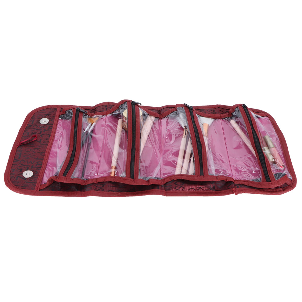 Red Fashion Travel Cosmetic Bag With Multiple Compartments Â 20 X 15 X 10 Cm