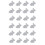 48 Pcs Grey Rabbit Placemat Easter Table Mat Fabric Pad Bunny Coaster 5