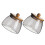 2St Delicate Glazen Bewaardoos Met , Accent, Transparant 1