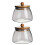 2St Delicate Glazen Bewaardoos Met , Accent, Transparant 7
